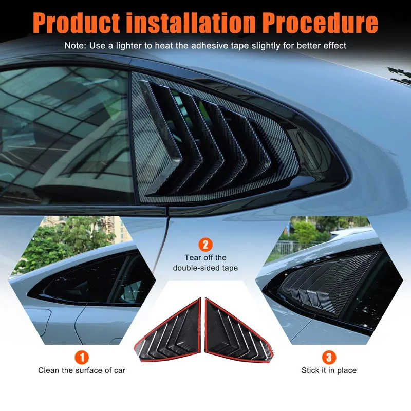 

For BMW G24 G26 430i 430d M440i M440d i4 Gran Coupe 2021-2025 Rear Window Louvers Car Styling Rear Triangle Window Shade Spoiler
