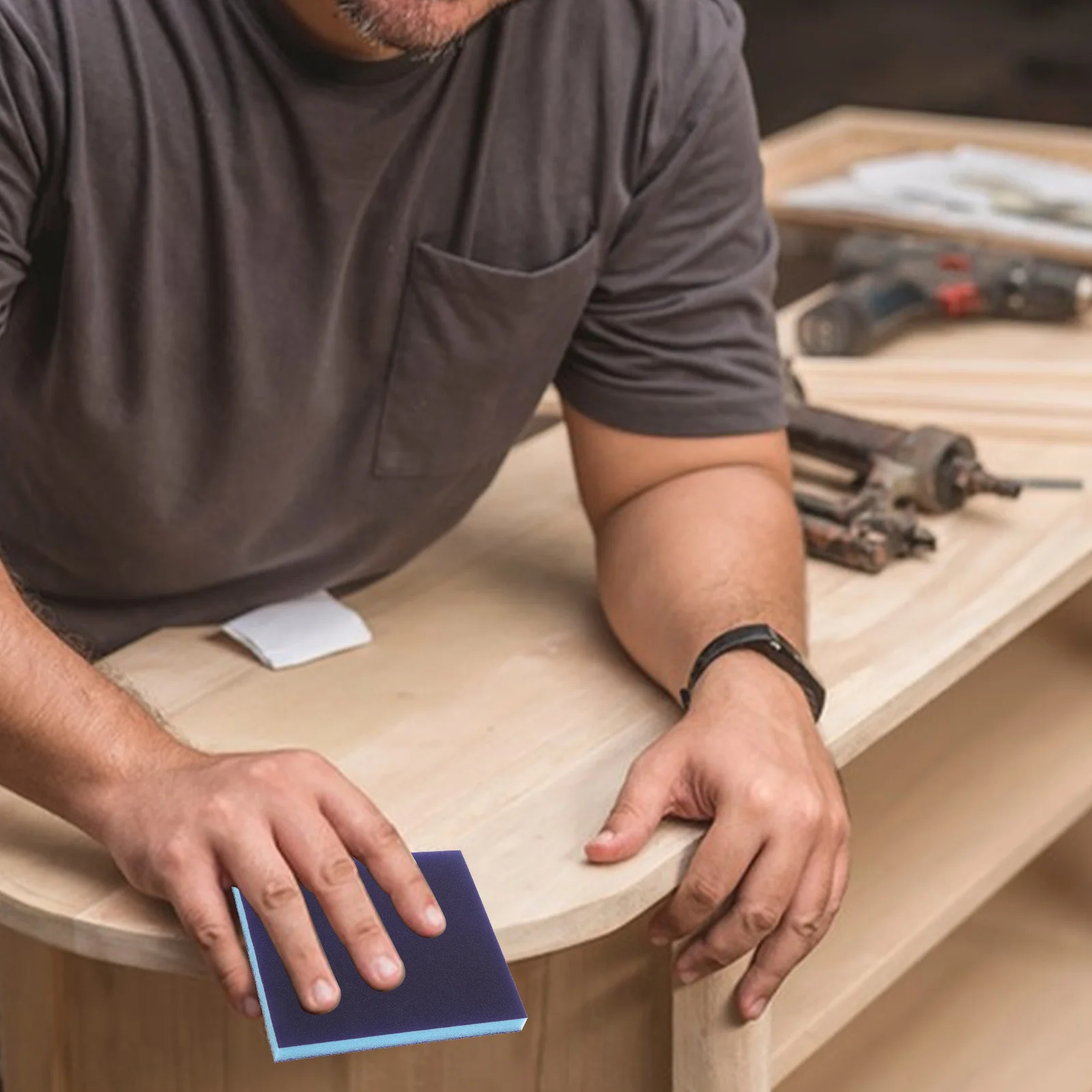 

10Pcs Sanding Sponge Block Washable Reusable Wet Dry Sanding Tablet for Wood Metal Plastic Furniture DIY Crafting