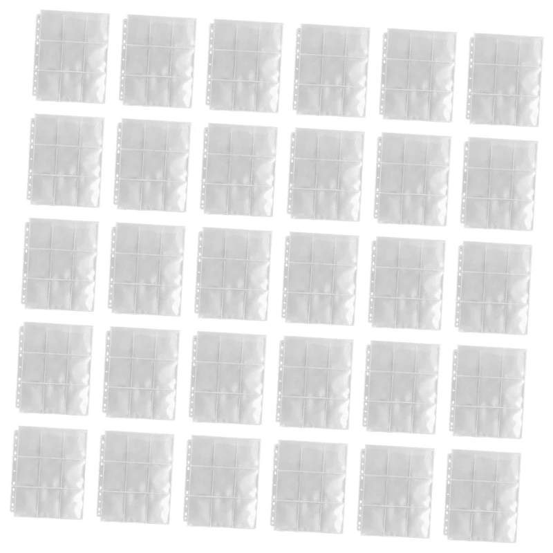 Multi-Pocket Card Album Inserts Sheets for Office Card Organization Needs 