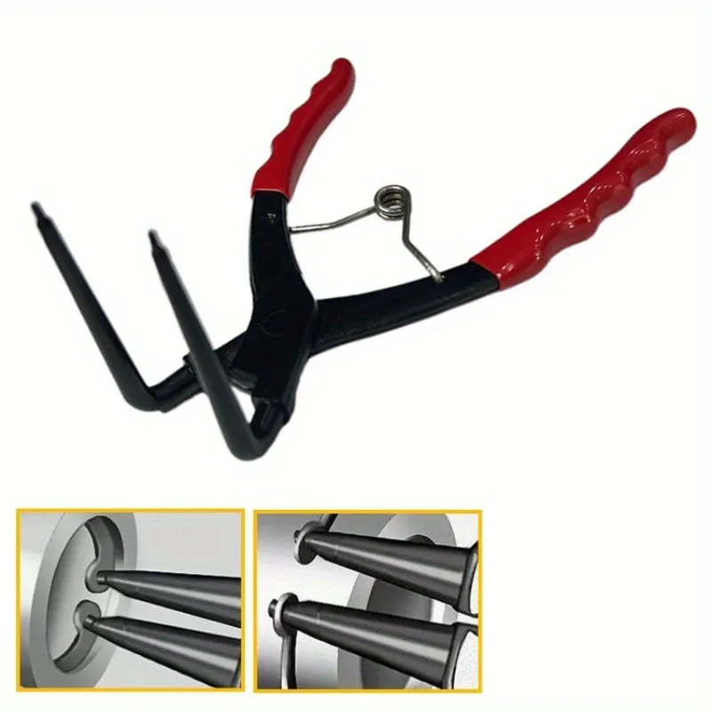 1 قطعة 90 درجة الانحناء كماشة الثقيلة اسطوانة حلقة داخلية مزيل الاحتفاظ بحلقة إحكام كماشة للدراجات النارية سيارات الشاحنات