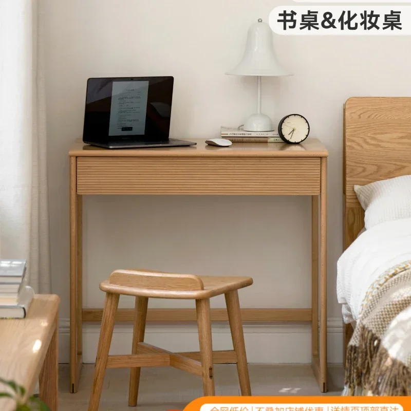 

Стол из массива дерева, скандинавский прикроватный туалетный столик для маленькой квартиры, современный европейский компьютерный стол из бука