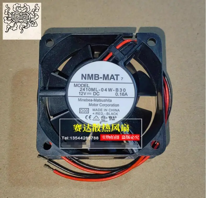 Ltsf لـ NMB 2410ML-04W-B30 DC 12V 0.16A 60x60x25mm 2-Wire Server Cooling Fan