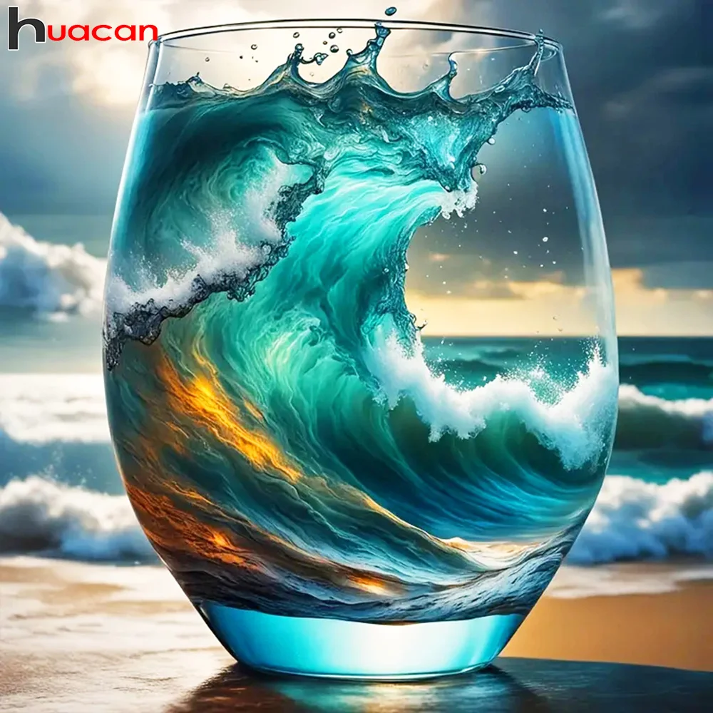 Huacan Diamant Malerei Set Tai Chi Sonnenblume volle quadratische runde Mosaik Stickerei Yin Yang Landschaft Wohnkultur