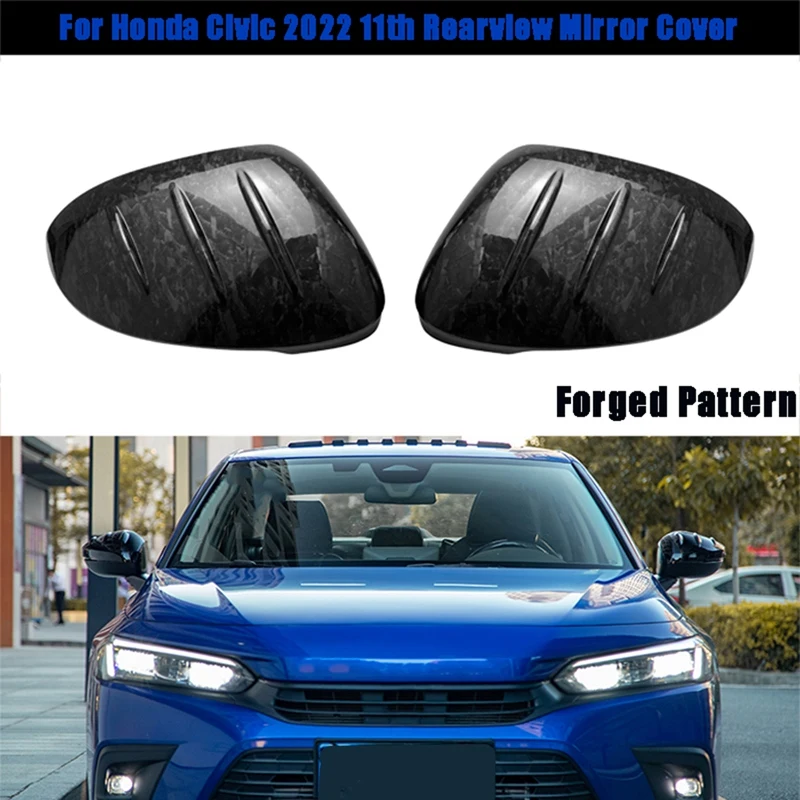 Forged Pattern Car Side Rear View Mirror Cover For Honda Civic 2022 11Th