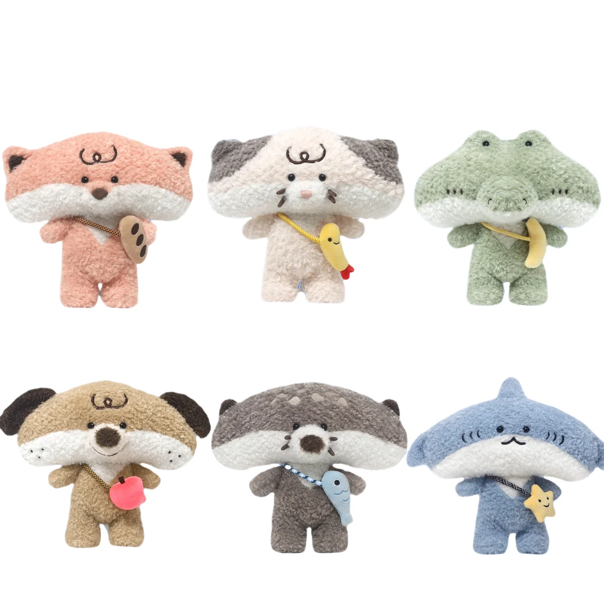 

Jooki Animal Series Plush Toy Soft Stuffed Pillow Cushion Cartoon Cat Fox Seal Dog Crocodile Doll Kawaii Home Decor Kid Gift