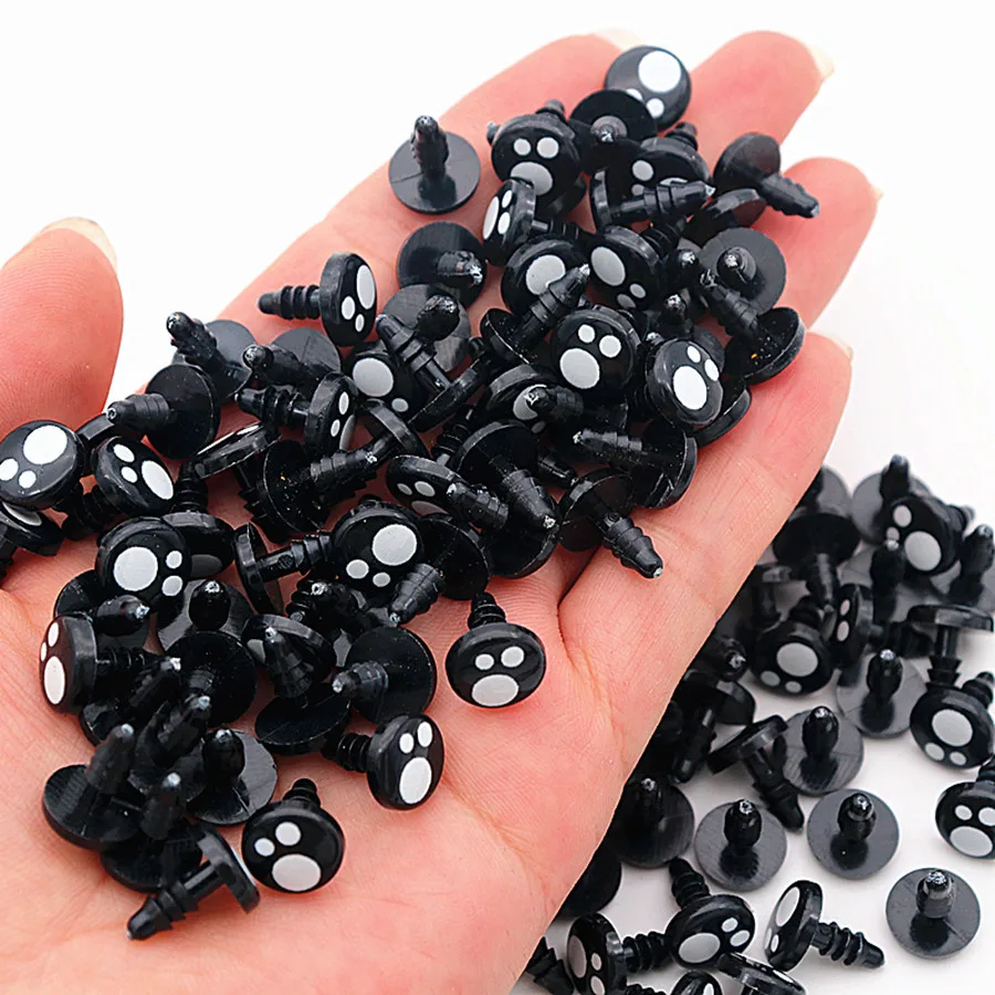 100/50PCS 8-16mm Black Plastic Safety Eyes For Toys Diy Kit Crafts TeddyBear Toy Eye For Doll Decoration Accessories