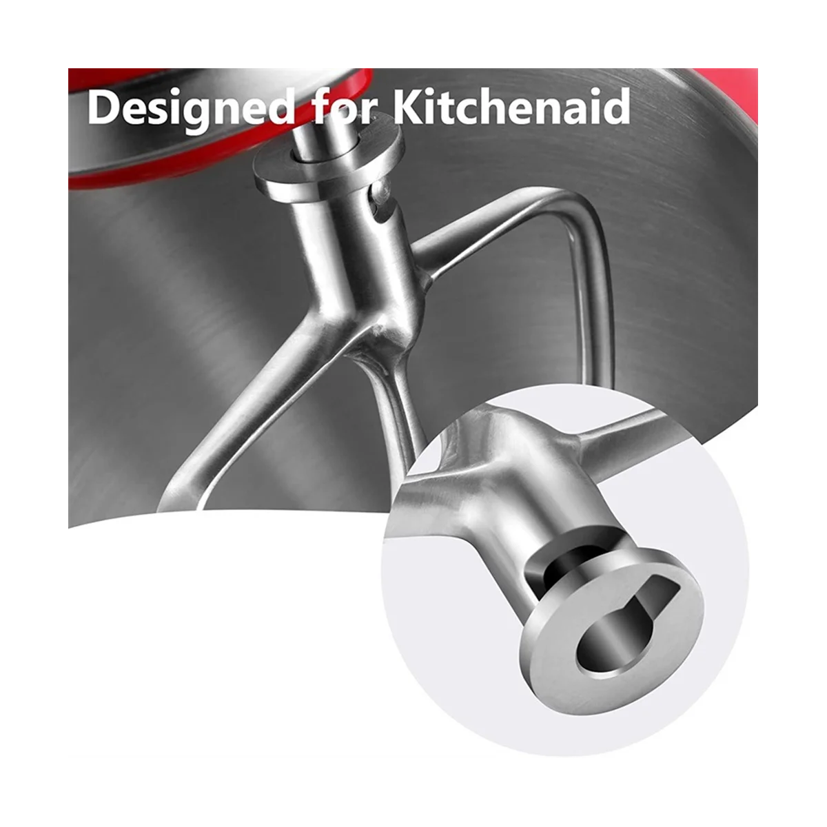 

Дополнительная лопатка для миксера из чаши из нержавеющей стали для миксера с наклонной головкой емкостью 4,5–5 литров для миксера для муки, торта