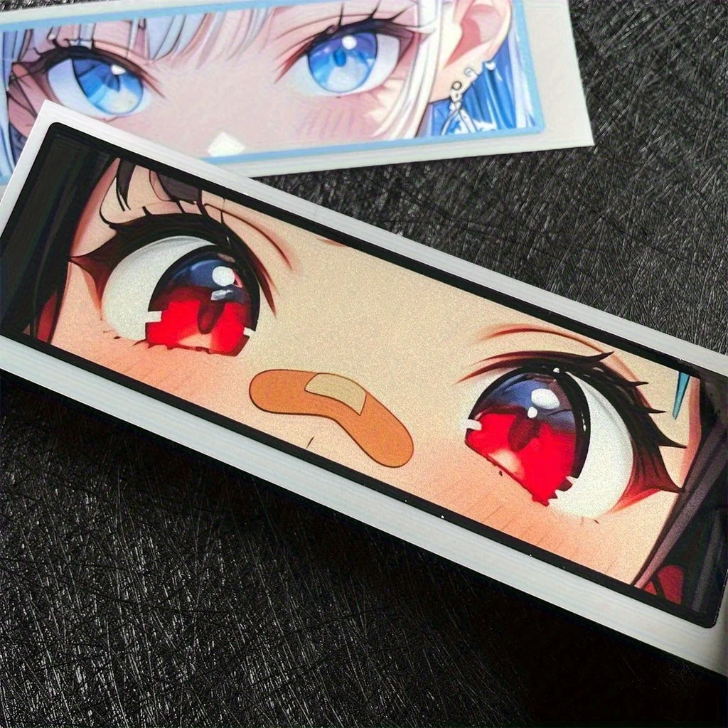 Anime Girl Eyes Waterproof PVC Vinyl Sticker Decal For JDM Car Motorcycle Helmet Scooter Decor view 6