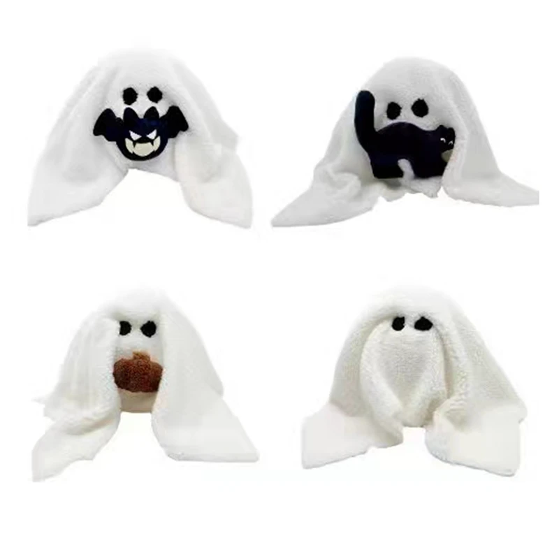 

The Ghost Plush Soft Pillow Halloween Pumpkin Bat Ghosts Doll Stuffed Throw Pillow Cushion Halloween Party Decoration Gifts