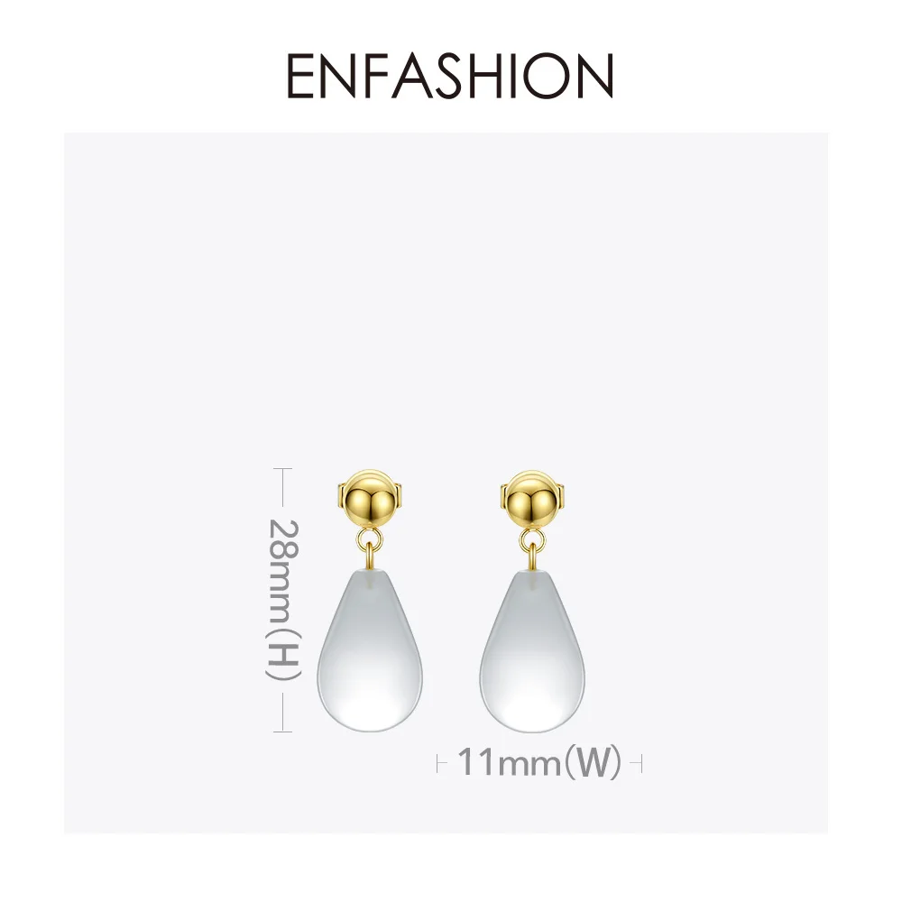 ENFASHION Water Droplets Shape Crystal Drop Earrings For Women Cute Geometric Dangle Earings Fashion Jewelry Kolczyki EC191064