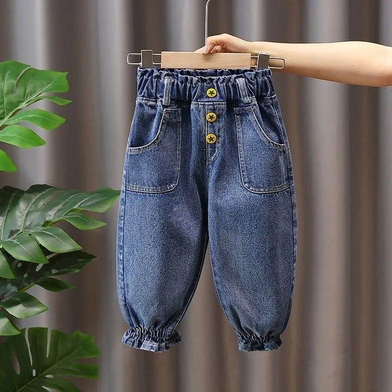 Jeans For Girls Solid Color Jeans Kids Girl Spring Autumn Jeans Kid Casual Style Children\'s Jeans Clothes