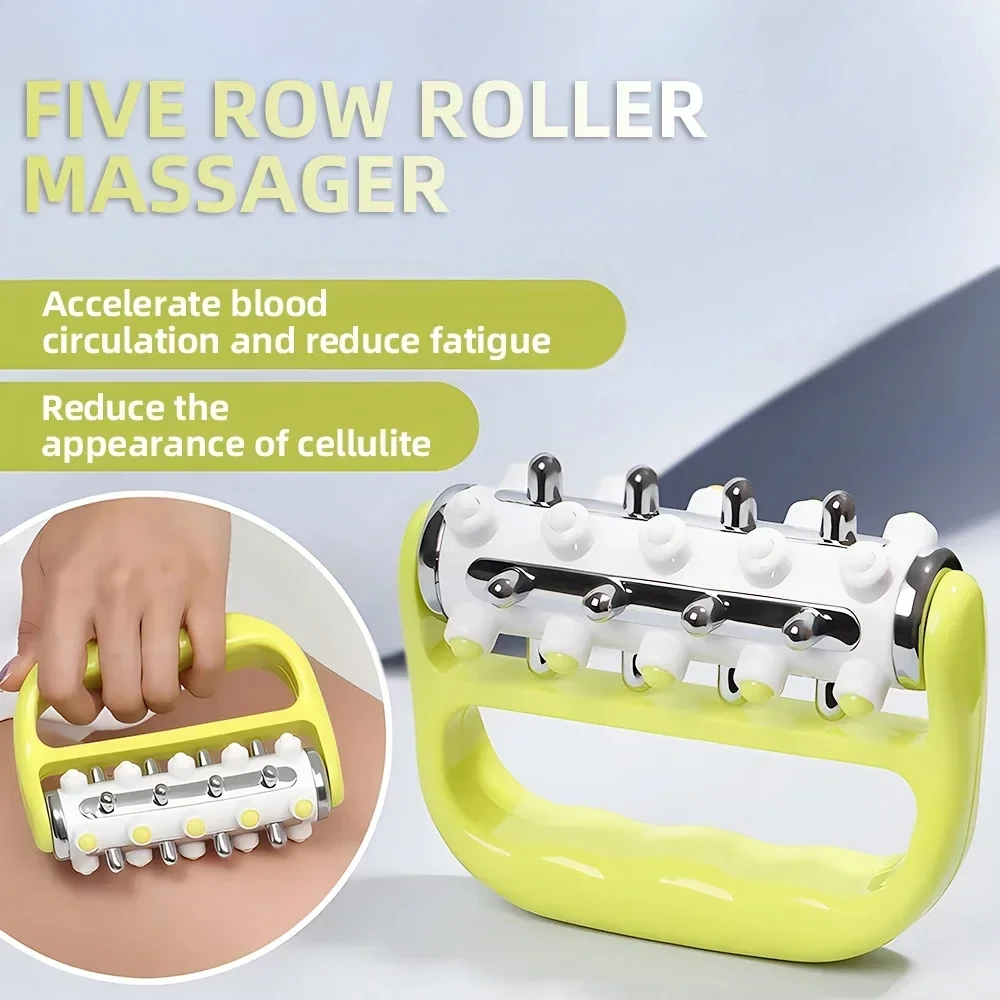 Electroplated Roller Massager Portable Handheld Anti Rollers Muscle Quickly eliminate fat Health Care Relief Blasting Massage