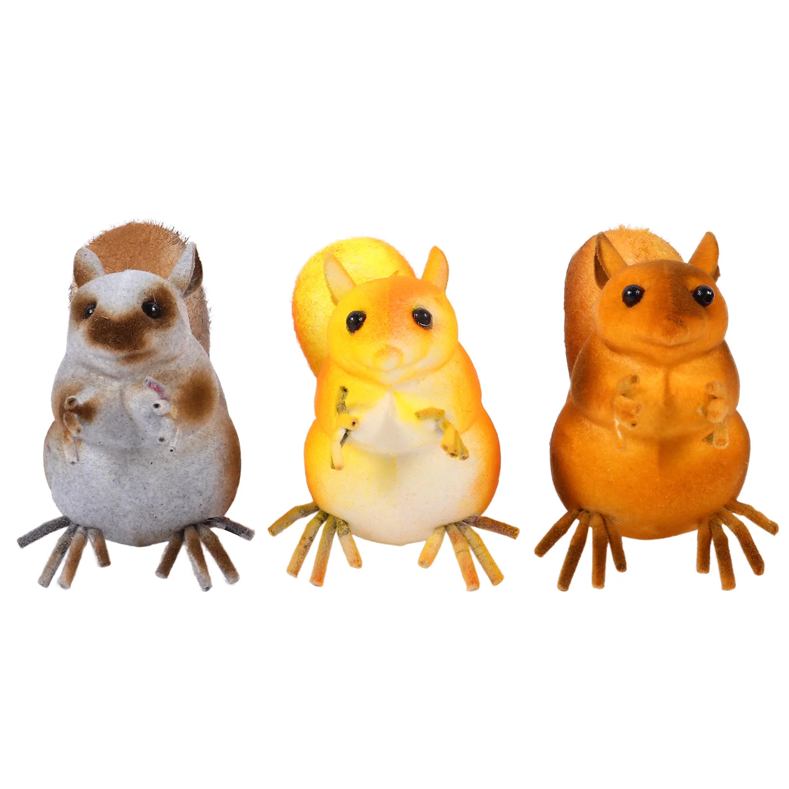 

3pcs durable Resin Miniature Squirrels Figurines Indoor Outdoor Lawn Garden Bonsai Flower Pot Landscape Decoration Squirrels