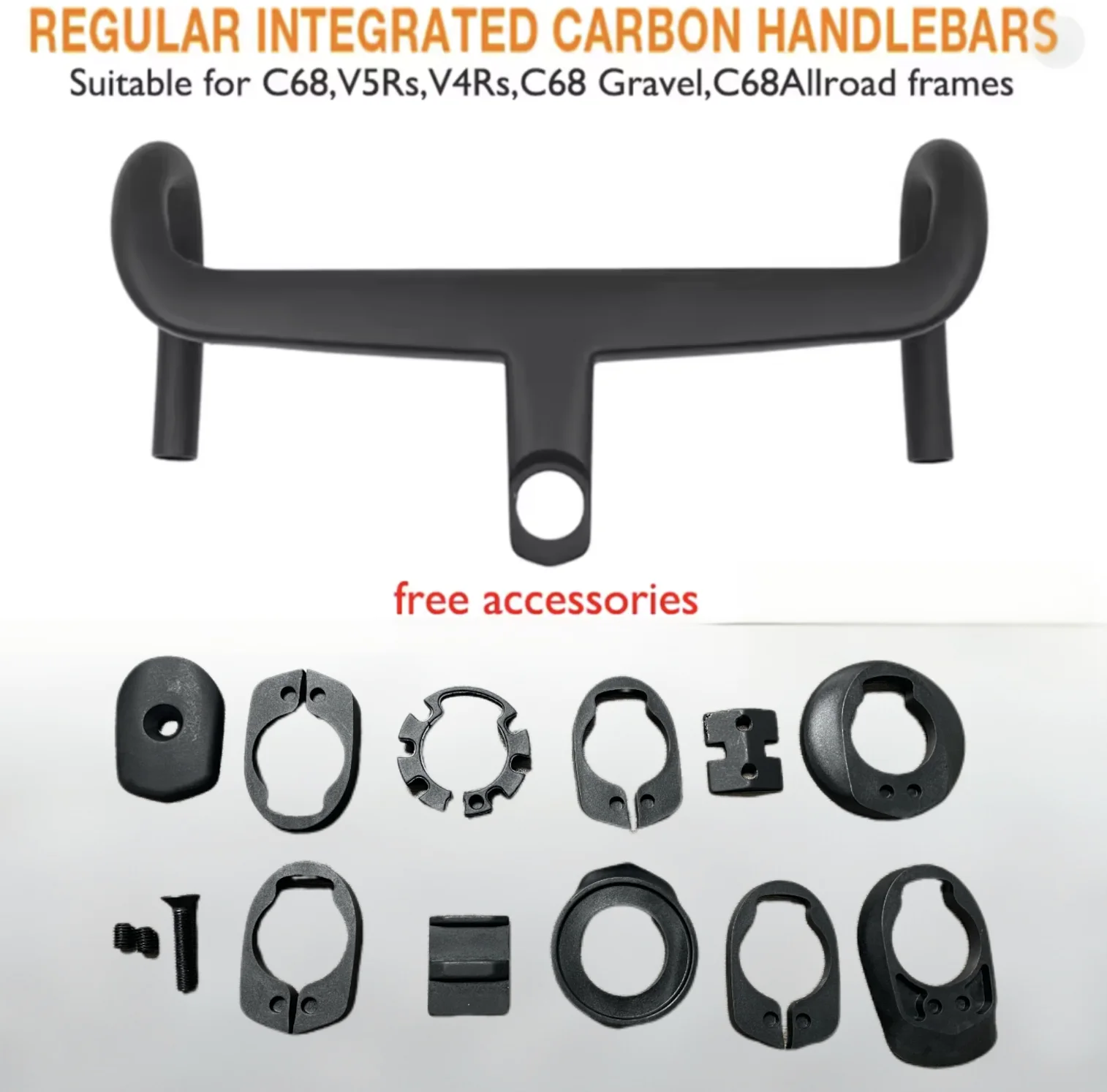 CC.01 Carbonfaser-Integrationslenker für die Serien C68/V5Rs/V4Rs/C68 Gravel/C68 Allroad, 370-430 mm mit Computerhalterung – Detail 1