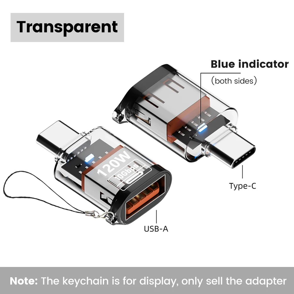 Olaf 120W Type C naar USB A OTG-adapter USB 3.2 naar Type C snellaadconnector voor iPhone 15 16 Macbook iPad Huawei P60Xiaomi