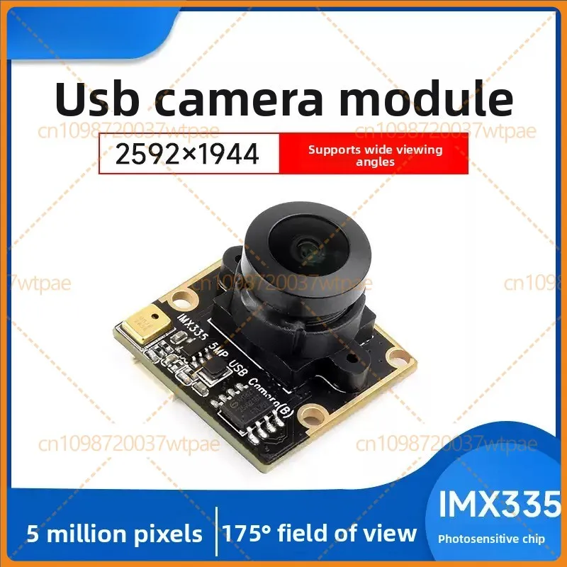 For IMX335 USB Camera Module For Waveshare, 175° Wide Angle WDR 5MP 30fps 2K Video