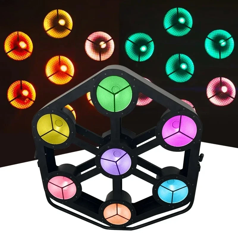 7x30W RGBW 4in1 DMX Background Vintage LED Matrix Retro Light for Stage Dj Bar Disco Show