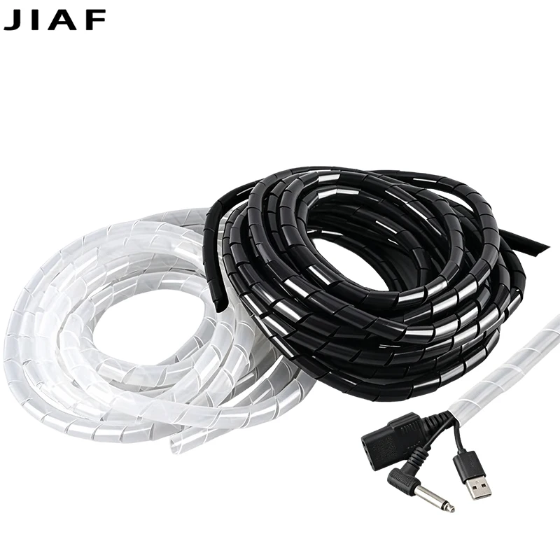 4‑25mm Spiral Wrap Sleeving Tube Flame Retardant Cable Protective Sleeve Flexible Band Winding Pipe Wire Harness Sleeves
