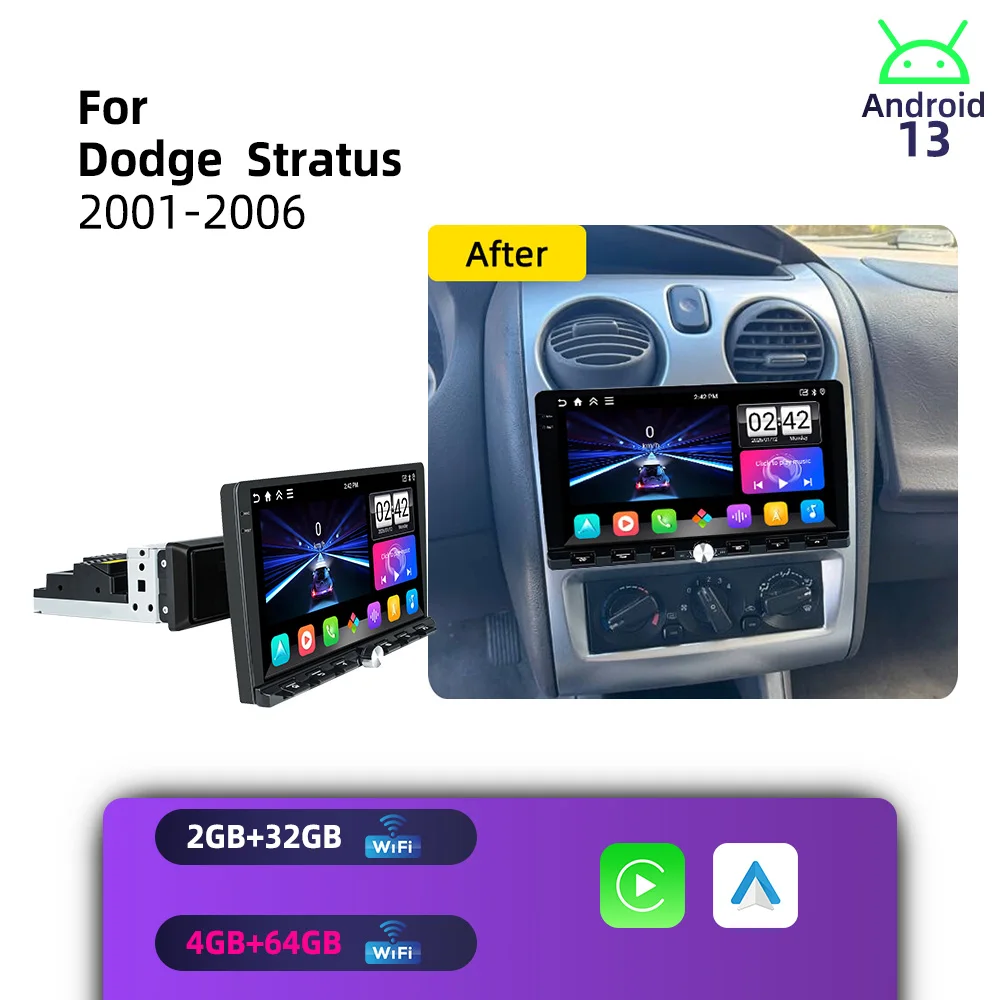 Car Multimedia for Dodge Stratus 2001-2006 Android 1Din Car Stereo Autoradio Radio Head Unit 9