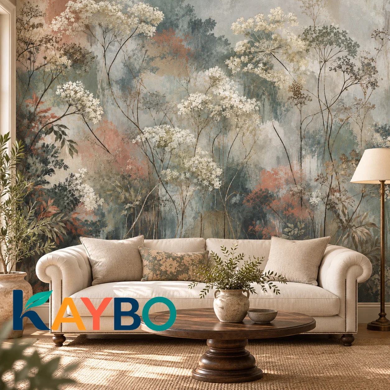 Botanical Wall Mural Vintage Floral Wallpaper Wildflower Meadow Art Living Room Bedroom Decor Non Self Adhesive Large Wall Mural