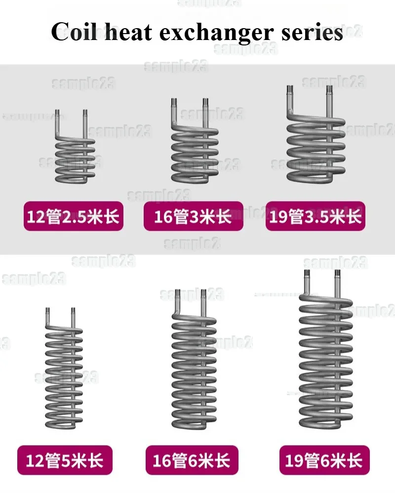 304 Stainless Steel Refrigeration Coil Condenser Heat Exchanger Cooling Heating Convection Distillation Energy Saving