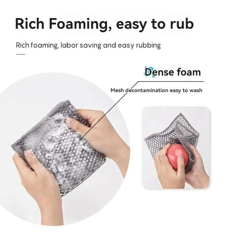 TILONDEX Mesh Dish Cloth for Washing Dishes Non-stick Oil Stove Scouring Pad Quick Dry Gas Stove Cleaning Net Rag Cleaning