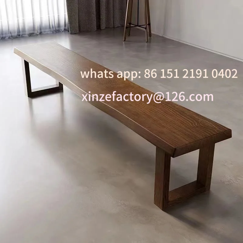 Customizable Nordic Chinese Solid Wood Stool Internet celebrity Simple Modern Bench Bench Stool Office Restaurant Bench Dining C
