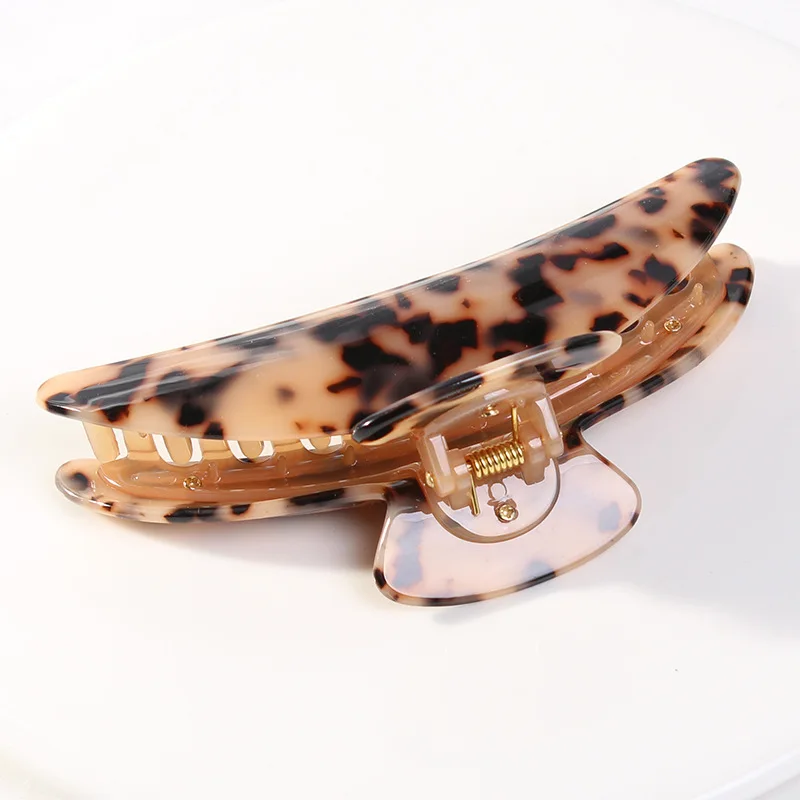 4.92 inch Acrylic Sheet Leopard Print Hair Claw for Women Girls Lengthen Version Hair Clips Bathing Hair Clamps Hair Accessories