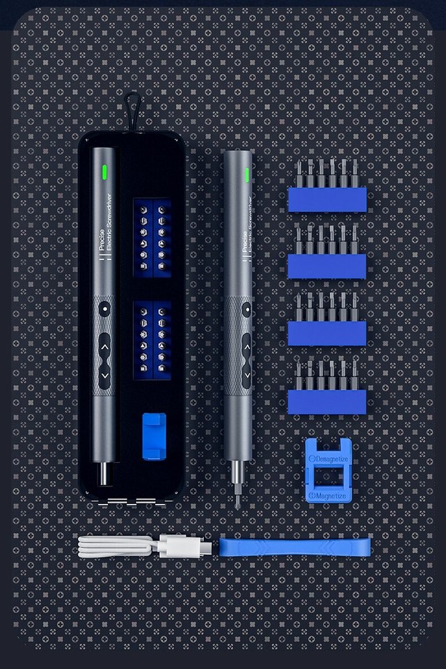  28 in 1 Electric Screwdriver Precision Set Power Tool Kit Rechargeable Wireless Cordless Bit for Xiaomi Mobile Cell Phone Repair 