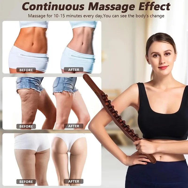 Lymphatic Drainage Massage Stick Myofascial Release Tool for Full Body Pain Relief & Sculpting