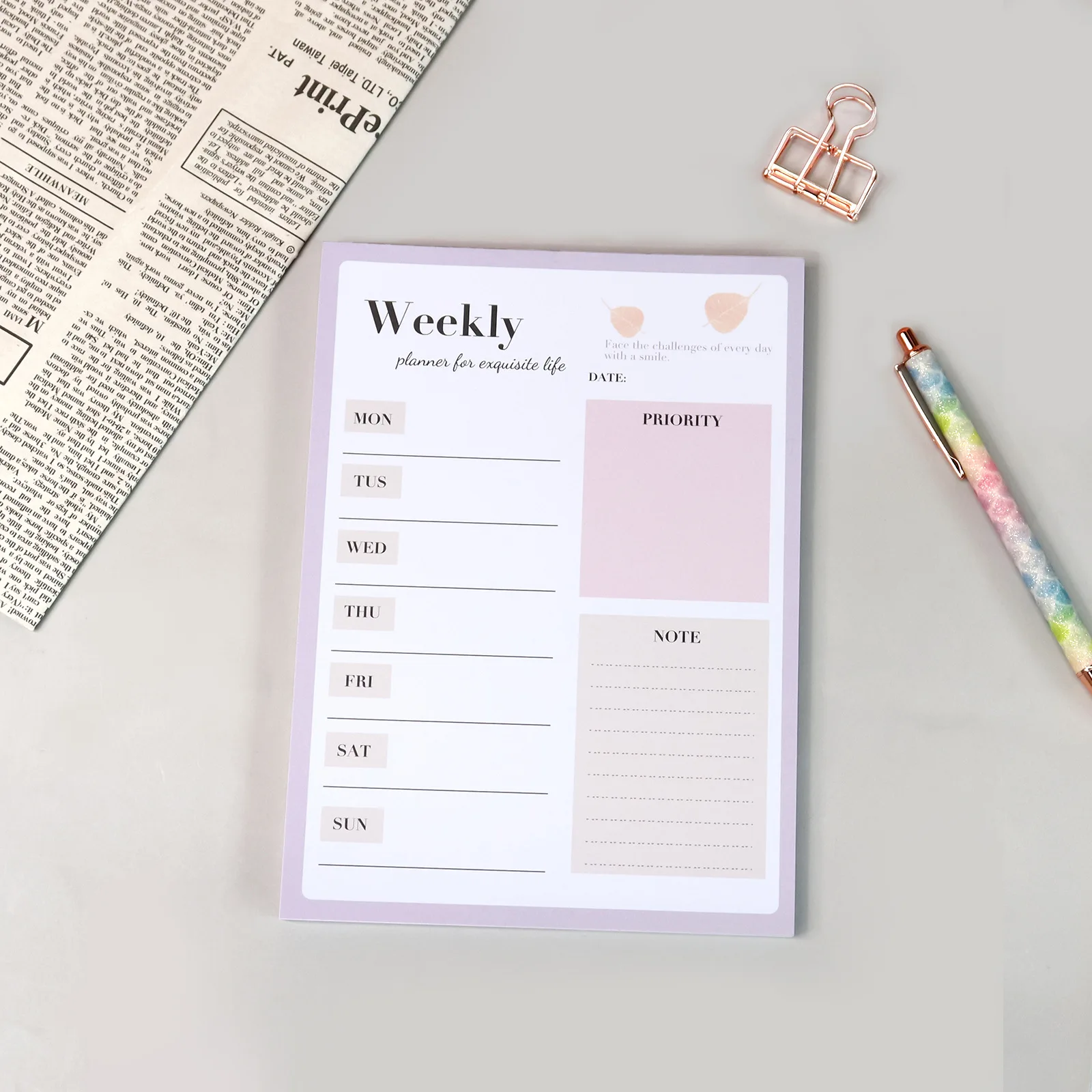 The Notepad Desk Schedule This Memo Book Notebooks Can Tear Off Plan This Sticky Note Office and Journals Grid Notebook Journal