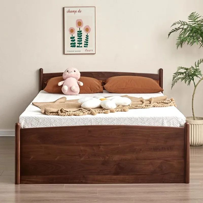 سرير دفع بطبقة مزدوجة عالية ومنخفضة من خشب الجوز الأسود في أمريكا الشمالية قابل للتخصيص