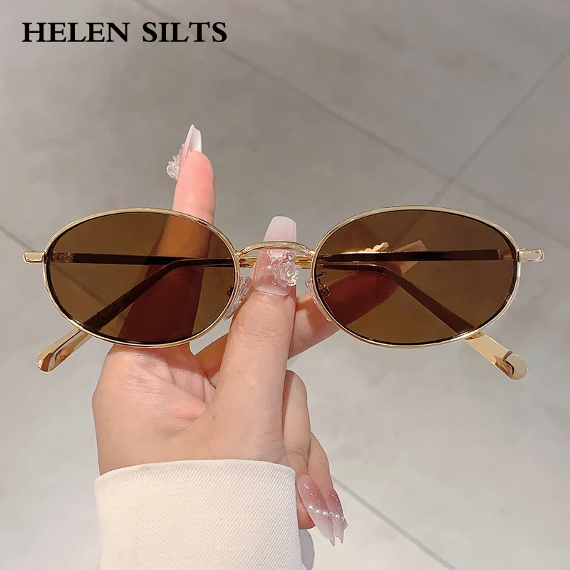 Fashion Oval Sunglasses Men Women Gradient Ocean Lenses Luxury Brand Stylish Shades