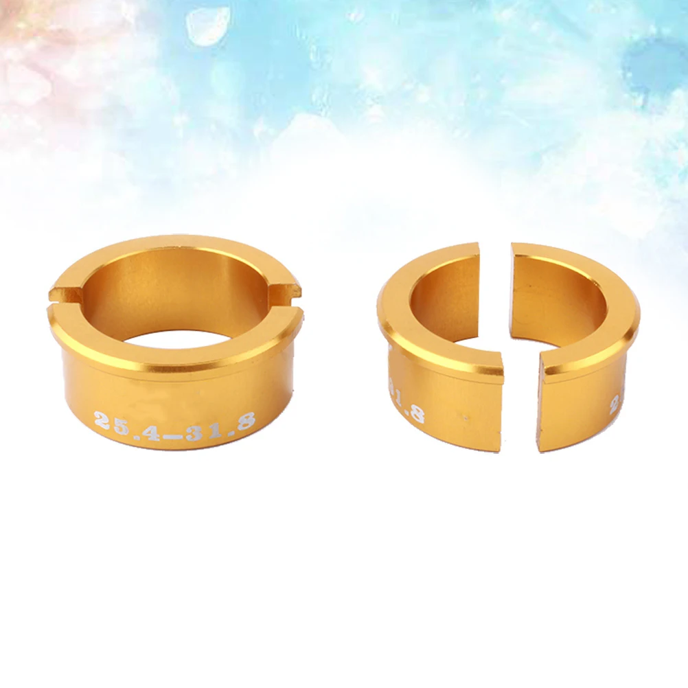 

4pcs Handlebar Conversion Clamp Aluminium Shims 25.4Mm To 31.8Mm Adjustable Bike Adapter Spacer For Aheadset Stem Blue