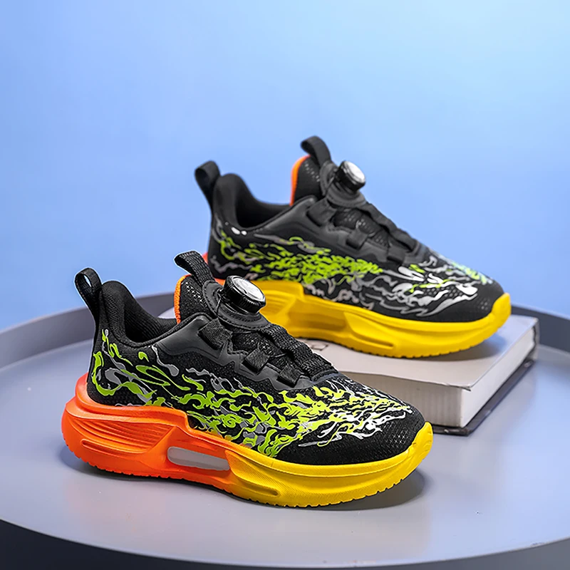 

New Autumn Outdoor Anti Slip Childrens Sports Shoes Shock-absorbing Rebound Running Shoes Campus Foot Protection Casual Shoes