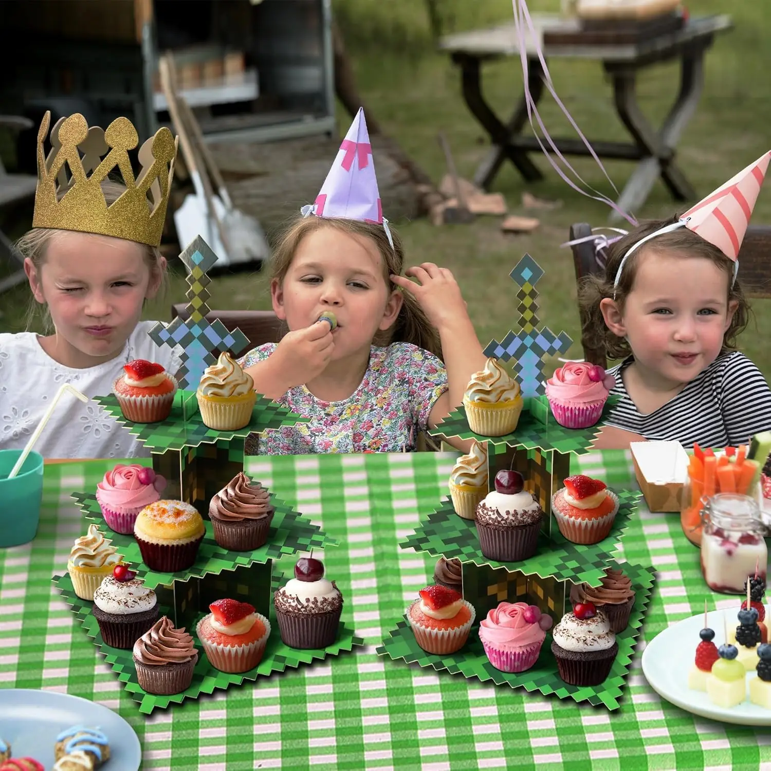 Pixel Game Cupcake Stand Set 5