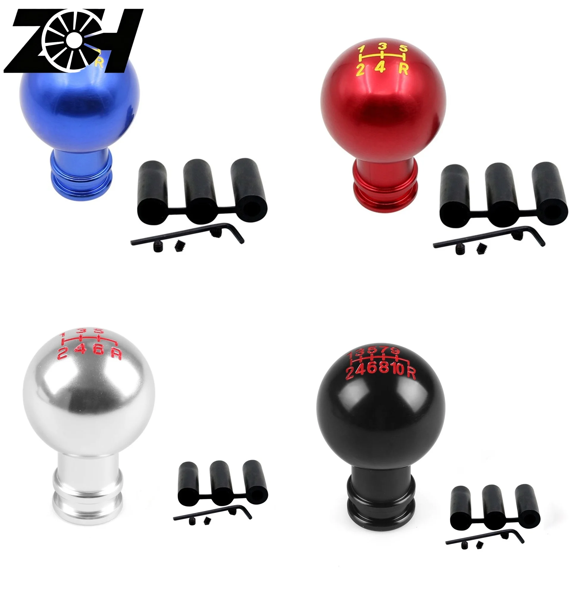 Universal 5 6 10 Speed Car Aluminum Manual Gear Shift Knob Stick Manual Transmission Gearstick Lever Shifter Knob AT MT