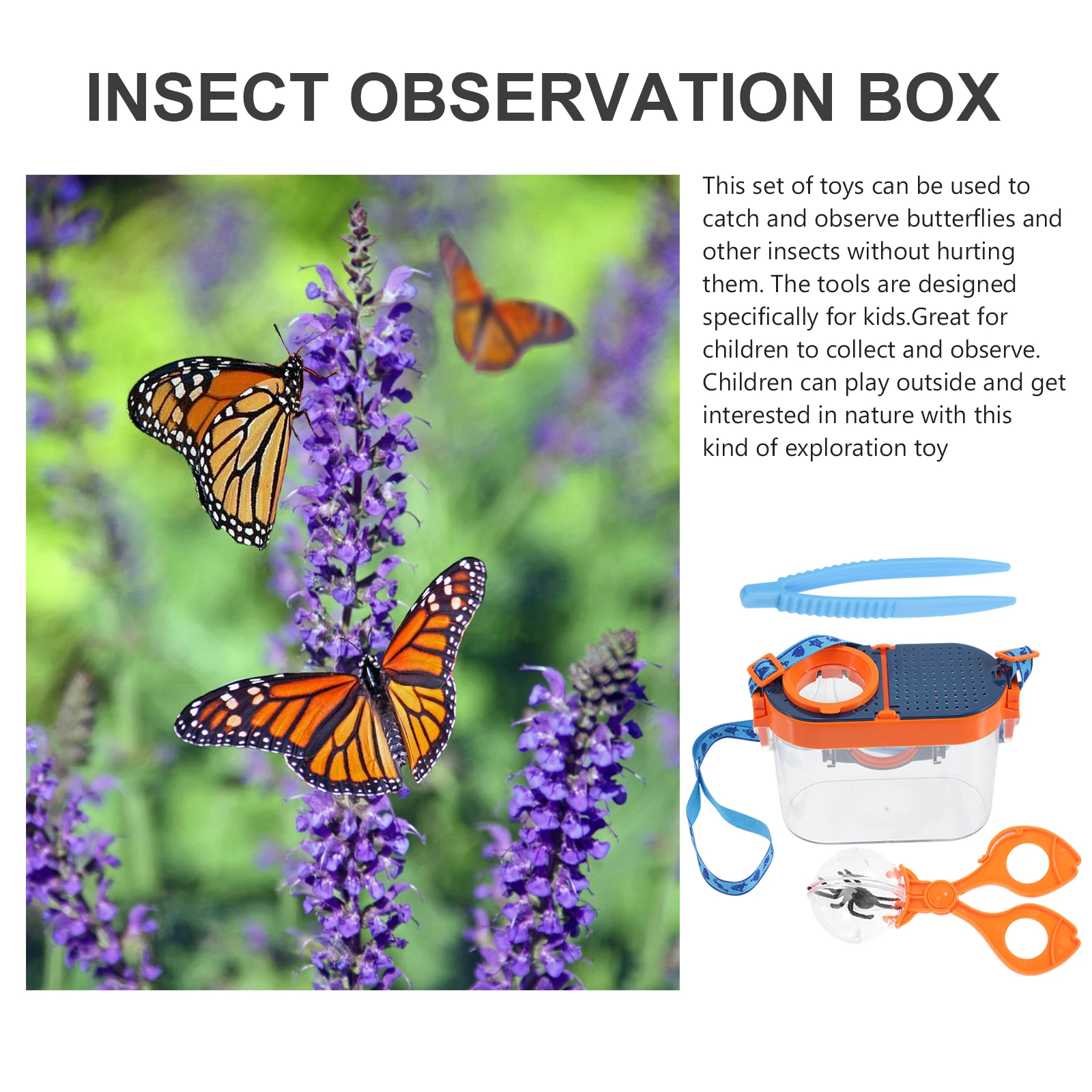 

Magnifying Glass Observation Explorer Kit Acrylic Toy Set Birthday Gift Adventure Tool Insect Viewer Bug Collecting