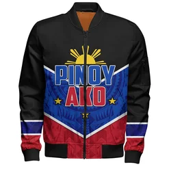 3D Printing Philippines Flag Jacket For Men Philippines Happy Independence Day Graphic Zip Jackets Coat Cool Mens Clothing