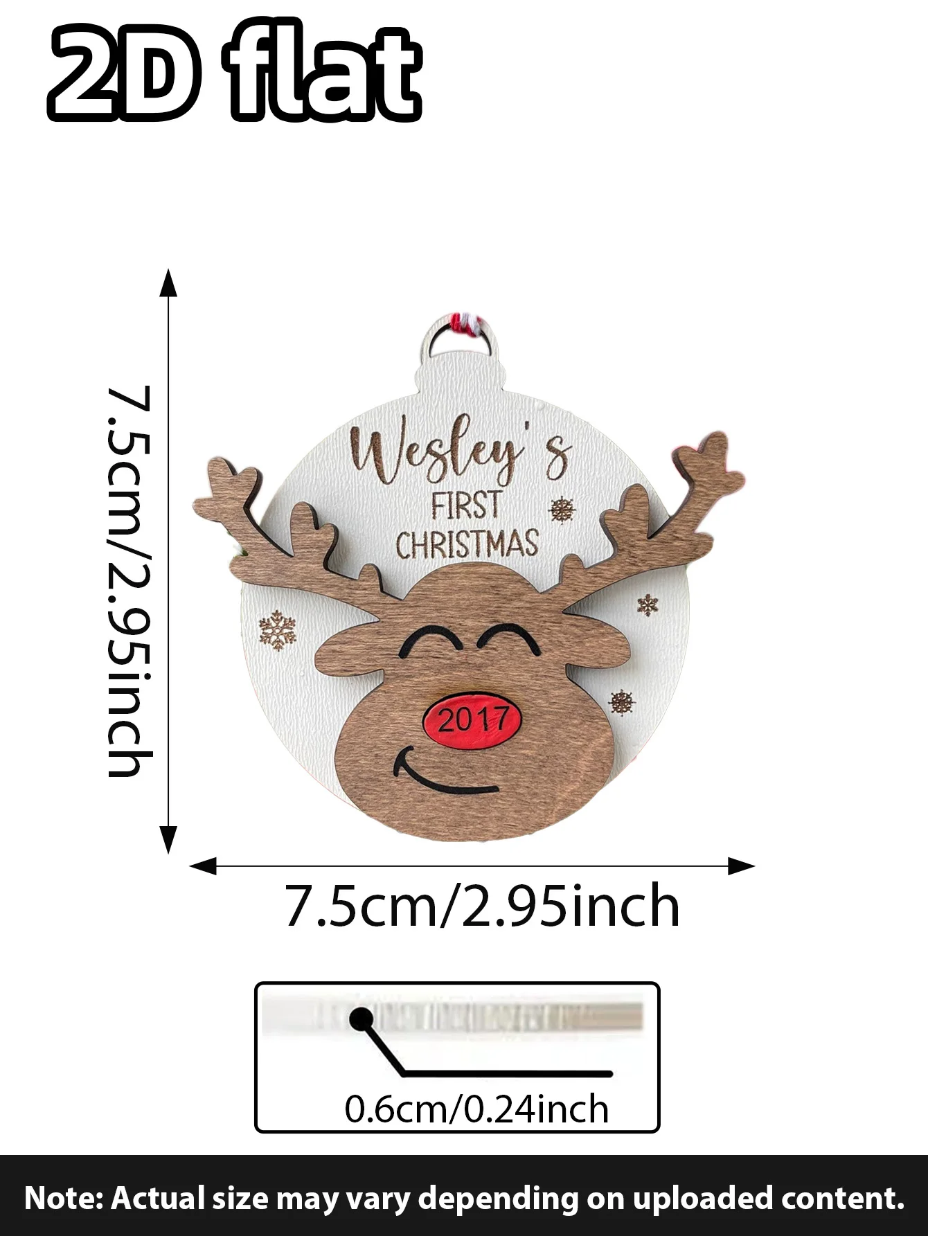 زينة عيد الميلاد الأولى للطفل - تذكار للعطلات المميزة - زينة شجرة عيد الميلاد المخصصة - هدية خاصة للأطفال لـ Ho