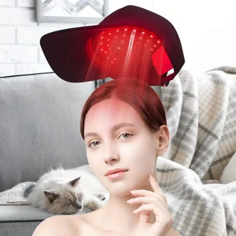 Hair Growth Cap 660nm 850nm Near Infrared Red Light Therapy 56pcs Led Bulbs Growth Hat Electric Anti Hair Loss Relax Scalp Massager
