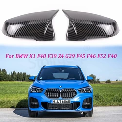 2pcs Glossy Black Side Wing modified Rearview Mirror Cover caps For BMW X1 F48 X2 F39 Z4 G29 2GT F45 F46 F52 F40 Toyota Supra