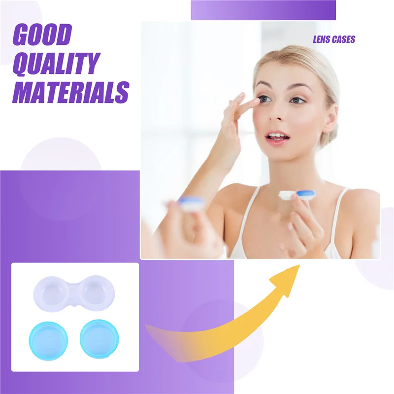 

HRBAJ-10 X Contact Lens Cases - Colour Coded L And R Soaking Storage Cases, Random Color (Multicolor)