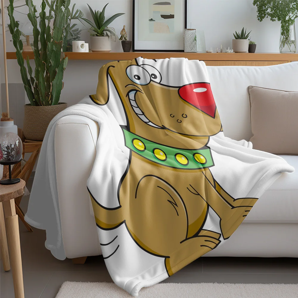 TU Cute Dog Throw Blanket Soft Fluffy Pet Puppy Animal Lover Gift Home Decor Cozy Bedspread Decorative Throw