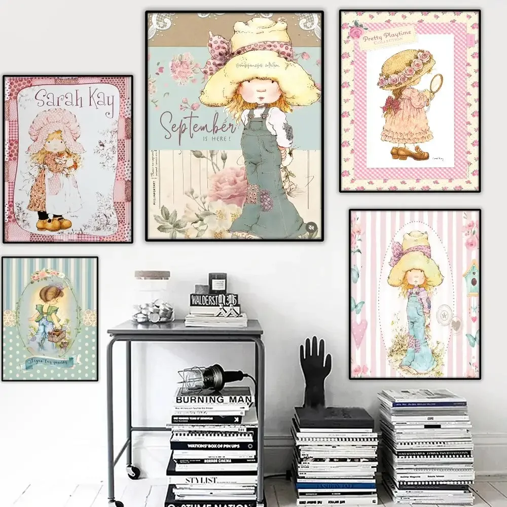 Art S-Sarah K-Kay Swing Girl Painting Calligraphy Wall Art HD Canvas Oil Painting Posters Prints Home Bedroom Decor Gift