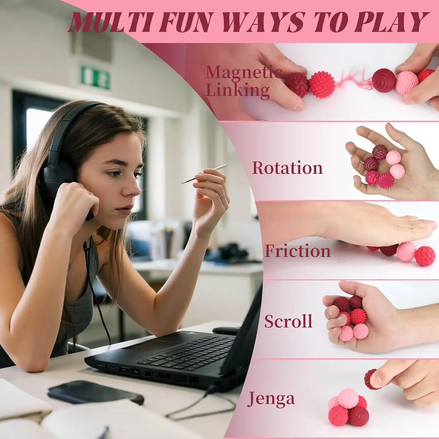 Verbeterde Tweede Generatie Siliconen Magneti Ballen Fidget Speelgoed Zorgen Ballen Autisme Kalmerend Speelgoed Kind Volwassenen Relief Stress Zintuiglijke Speelgoed