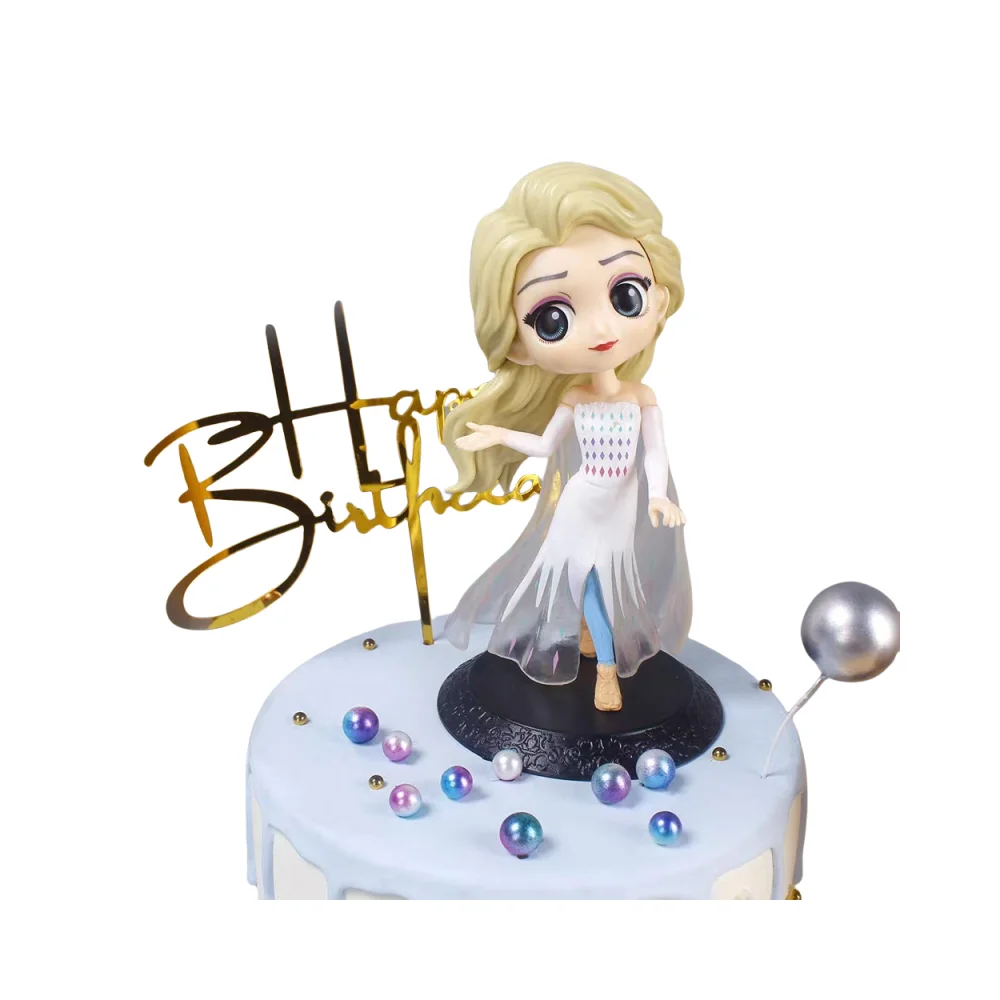 Disney Frozen 2-prinses Anna Elsa Frozen taartdecoratie actiefiguren voor kinderen verjaardagstaartdecoratie decor kerstfeest