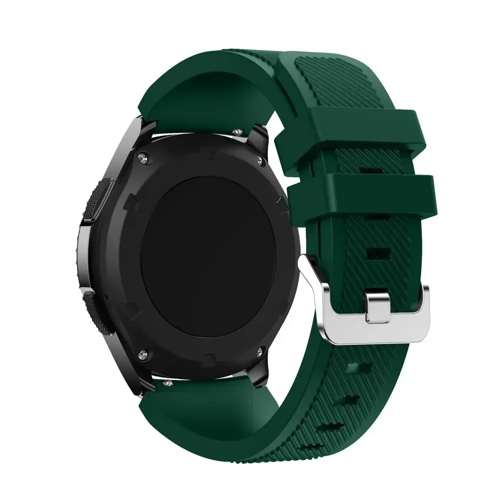 20-mm- und 22-mm-Armband für Samsung Galaxy Watch 5/6/4/3/46 mm/Active 2/Gear S3 Frontier/Sport, Silikonarmband, Huawei GT 4/3/2/2E. – Detail 20