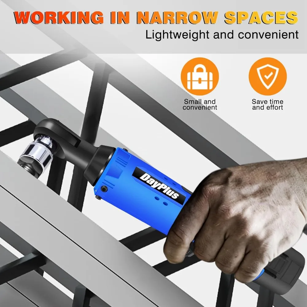 Akku-Ratschen schlüssels atz, Akku-Ratschen-Winkels chl üssel, 3/8 "12-V-Ratschen-Werkzeugsatz