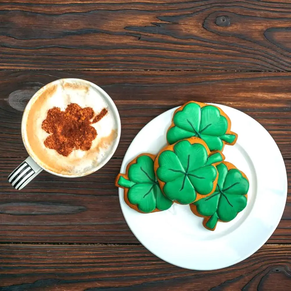 Stainless Steel Four Leaf Clover Shamrock Cookie Cutter St. Patrick's Day Biscuit Bread Molds Cookie Kitchen Bakeware Tools